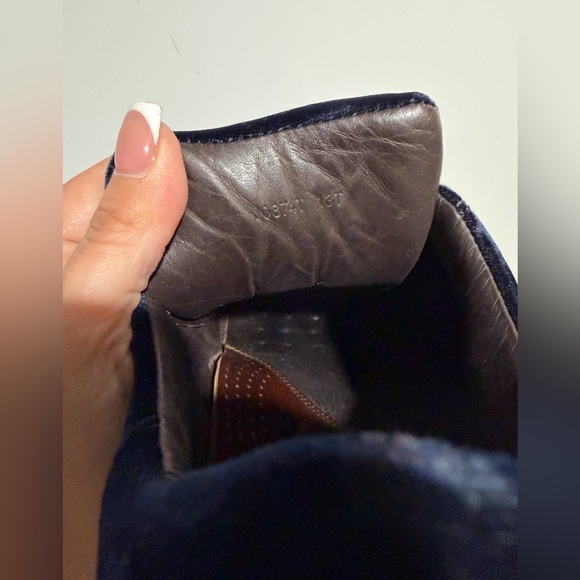 Men's Blue Tom Ford Velvet Sneakers - Picture 7 of 9